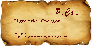 Pigniczki Csongor névjegykártya